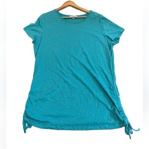 💜 Turquoise mySTYLE Ruched Tie-Side T-Shirt XL